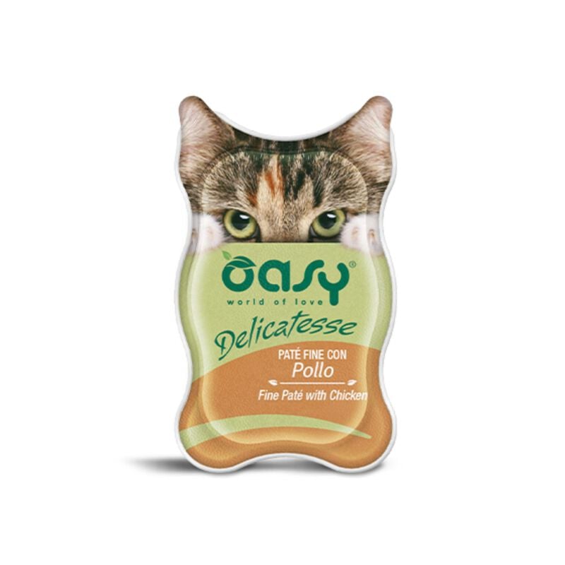 Oasy Cat Adult Delicatesse Pat&eacute; con Pollo in Vaschetta 85 gr