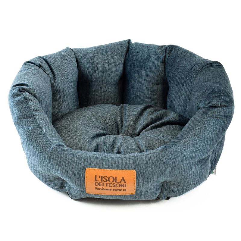 L'Isola dei Tesori Cuccia Softy Premium ovale Blu 45 cm