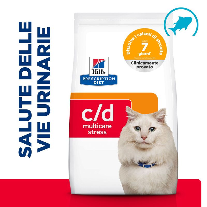 Hill's Prescription Diet Cat c/d Multicare Stress con Pesce Oceanico 1,5 kg