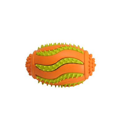 Camon Pallina da Rugby per cani in lattice e squeaker