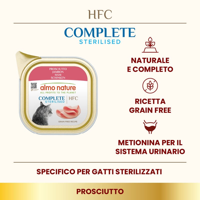 Almo Nature HFC Complete Cat Adult Sterilised Prosciutto 85g
