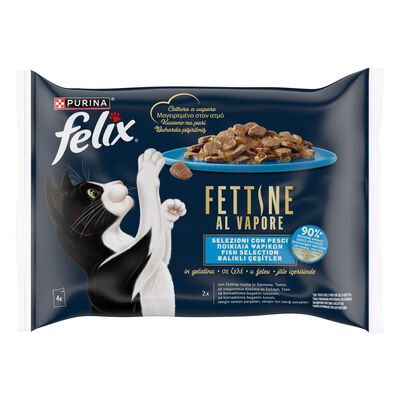 Felix Cat Adult Fettine al vapore Salmone e tonno 4 pz x 80 gr
