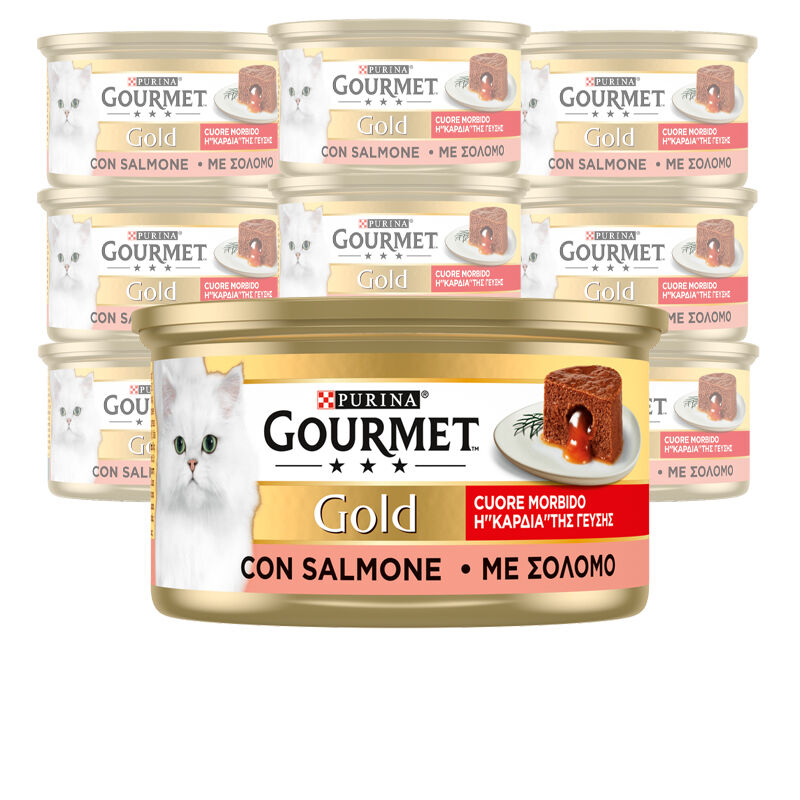 Gourmet Gold Cat Adult Cuore Morbido con Salmone 85 gr