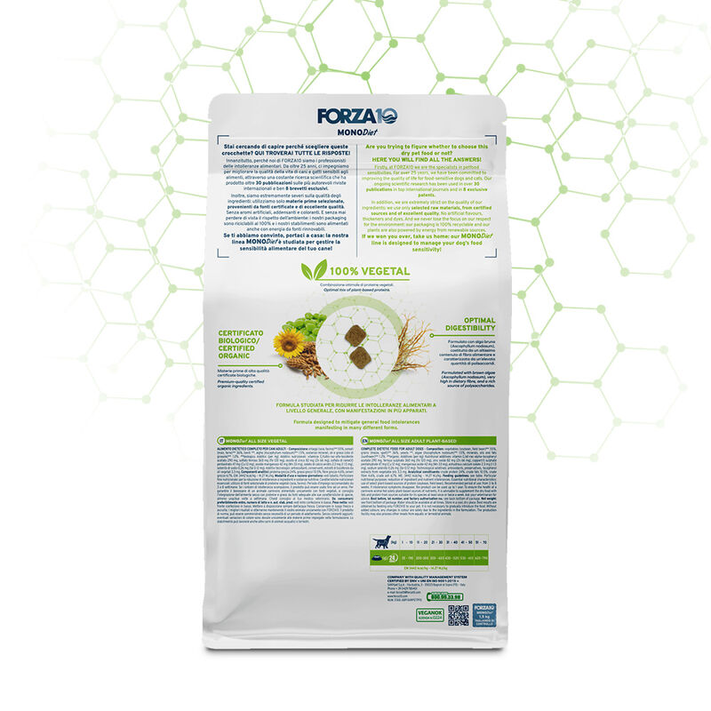 Forza 10 Mono Diet Dog Adult Vegetal 10 kg