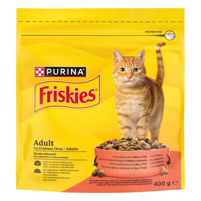 Friskies Cat Adult Mix con Manzo, Pollo e Verdure 400 gr