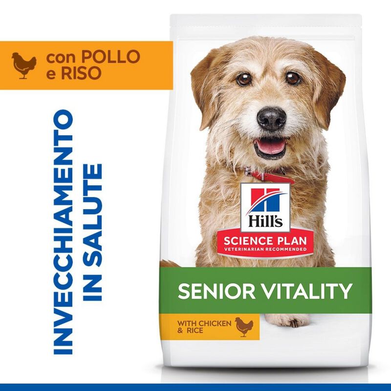Hill's Science Plan Dog Senior Vitality Small & Mini Mature Adult 7+ al Pollo e Riso 1,5 kg 