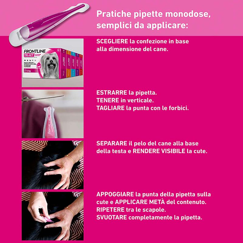 Frontline Tri-act antiparassitario cani 5-10 kg - 3 pipette