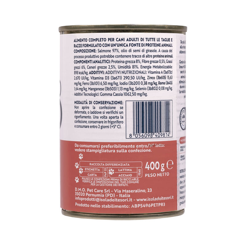 Monopro Dog Adult All Breeds Pat&eacute; Salmone 400gr