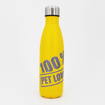 Borraccia termica ocra con stampa grigia 100% Pet Lover