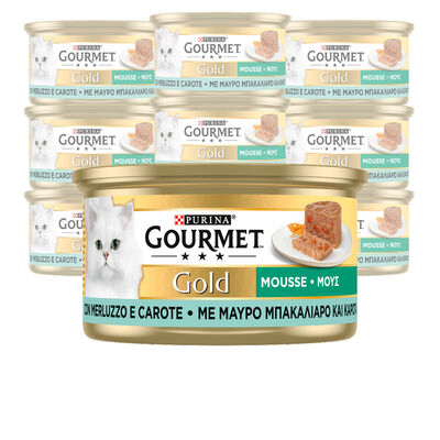 Gourmet Gold Cat Adult Mousse con Merluzzo e Carote 85 gr