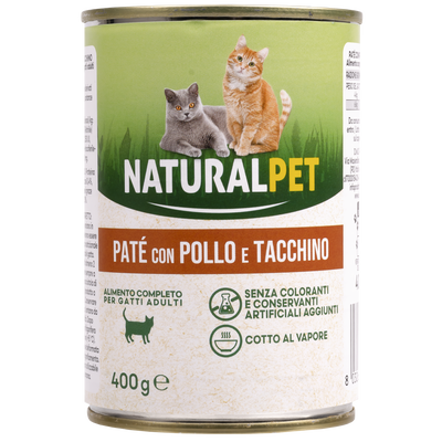 Naturalpet Cat Adult Pat&eacute; Pollo e Tacchino 400 gr