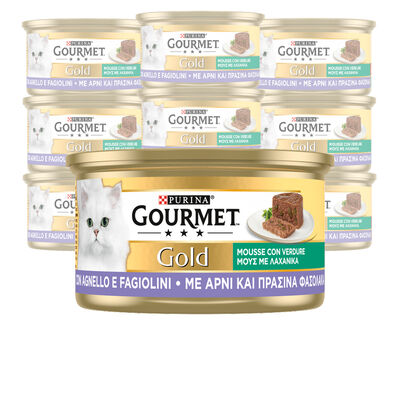 Gourmet Gold Cat Adult Mousse con Agnello e Fagiolini 85 gr