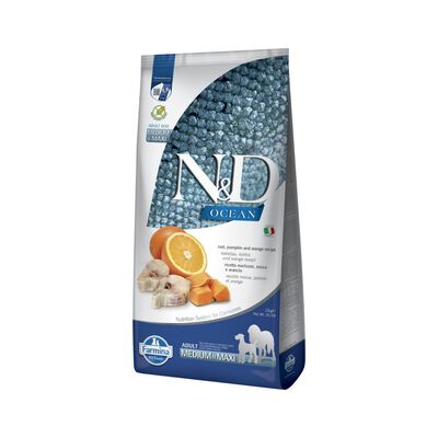 N&D Farmina Ocean Dog Adult Medium & Maxi Merluzzo, Zucca & Arancia 12 kg