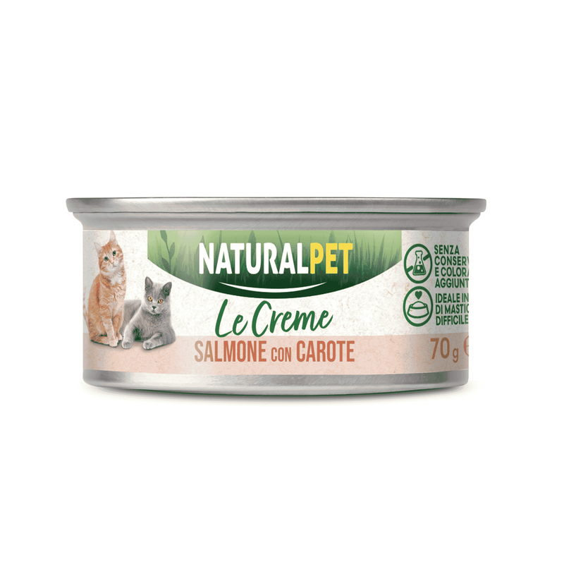 Naturalpet Le Creme Cat Salmone con carote 70gr