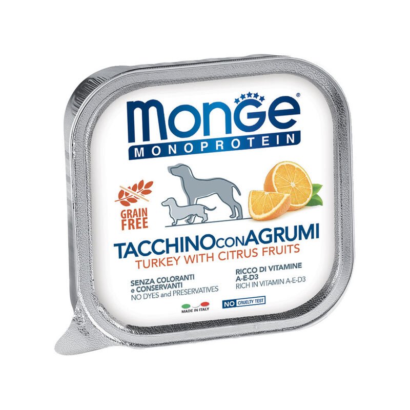 Monge Monoprotein Dog Adult Pat&eacute; Tacchino con Agrumi 150 gr