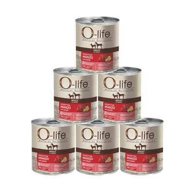O-life Dog Adult All breeds Pezzettoni di Manzo con patate 400gr