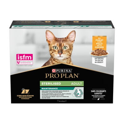 Purina Pro Plan Cat Adult Sterilised Multipack Pollo 10 pz x 85 gr