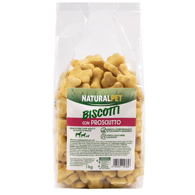 Naturalpet Dog Adult Snack biscotti con prosciutto 1kg