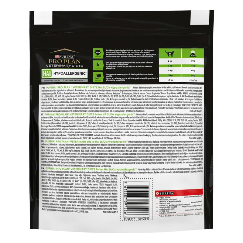 Purina Pro Plan Veterinary Diets Cat HA Hypoallergenic St/Ox 325 gr
