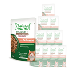 Natural Trainer Straccetti con Salmone Benessere Digestivo per Gatti Steril 70gr
