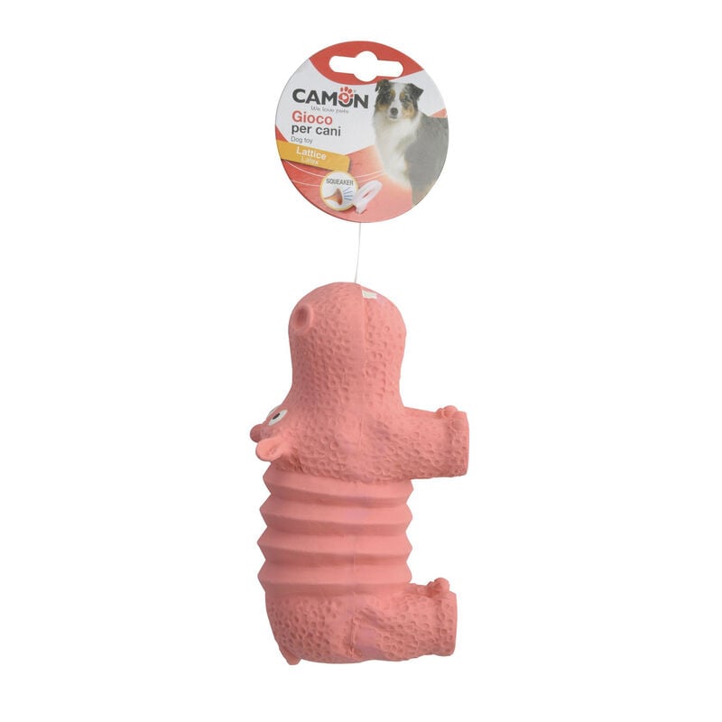 Camon Gioco per Cani Ippopotamo Rosa con squeaker
