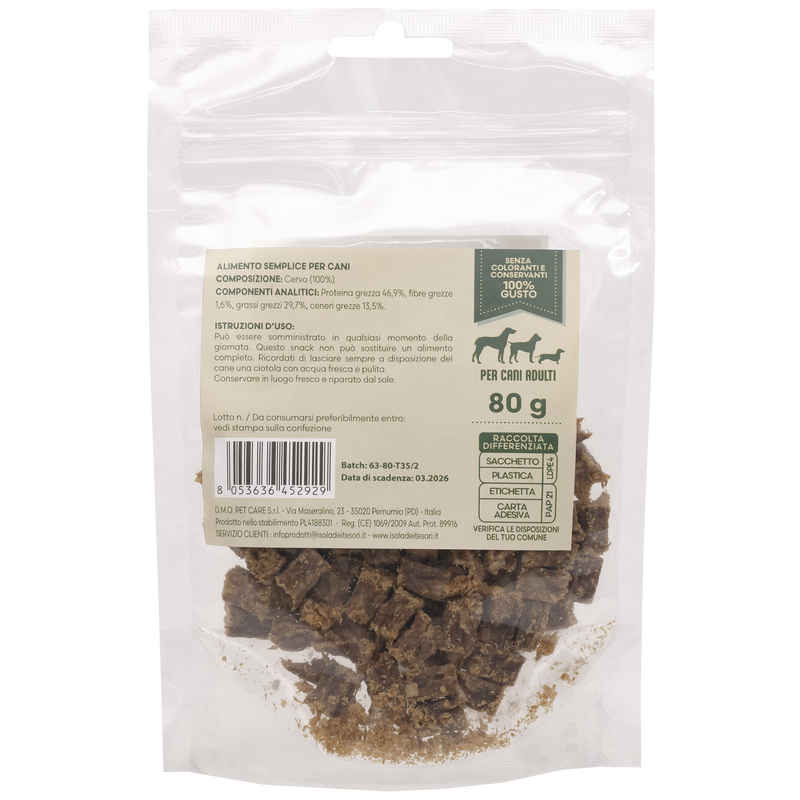 Crancito's Dog Adult Cubetti di cervo 80gr