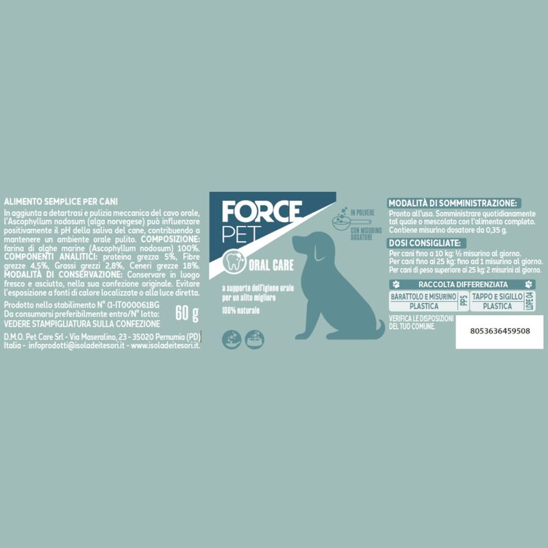 Forcepet Dog Oral Care Polvere 60 gr