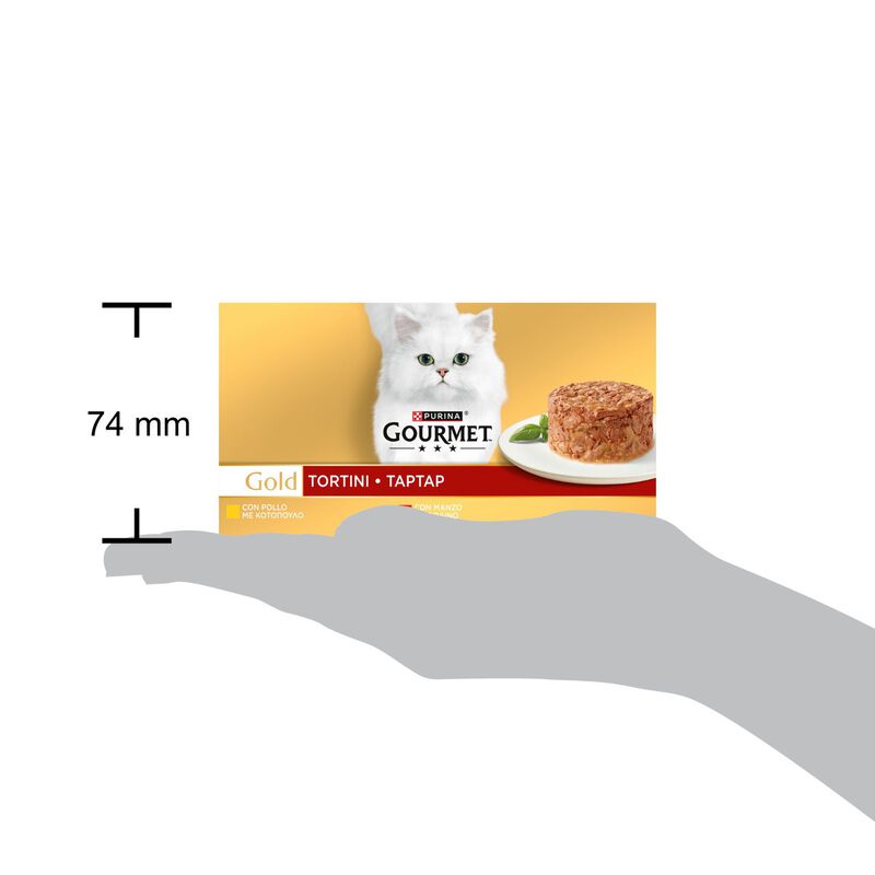 Gourmet Gold Cat Multipack con Tortini al Manzo e Pollo 4 pz x 85gr