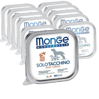 Monge Monoprotein per cani adulti Pat&eacute; Solo Tacchino 150 gr