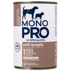 Monopro Dog Adult All breeds Pat&egrave; Quaglia 400 gr