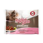 Migliorgatto Cat  Sterilized Bocconcini in Salsa Assortiti Carne 4 x 85 gr
