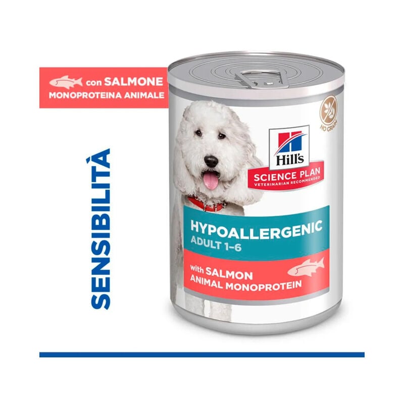 Hill's Science Plan Dog Adult Hypoallergenic Monoprotein Salmone 363gr