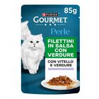 Gourmet Perle Cat Adult Filettini in Salsa con Vitello e Verdure 85 gr