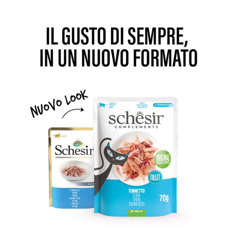 Schesir Cat Filetti di Tonnetto in Gelatina 70g