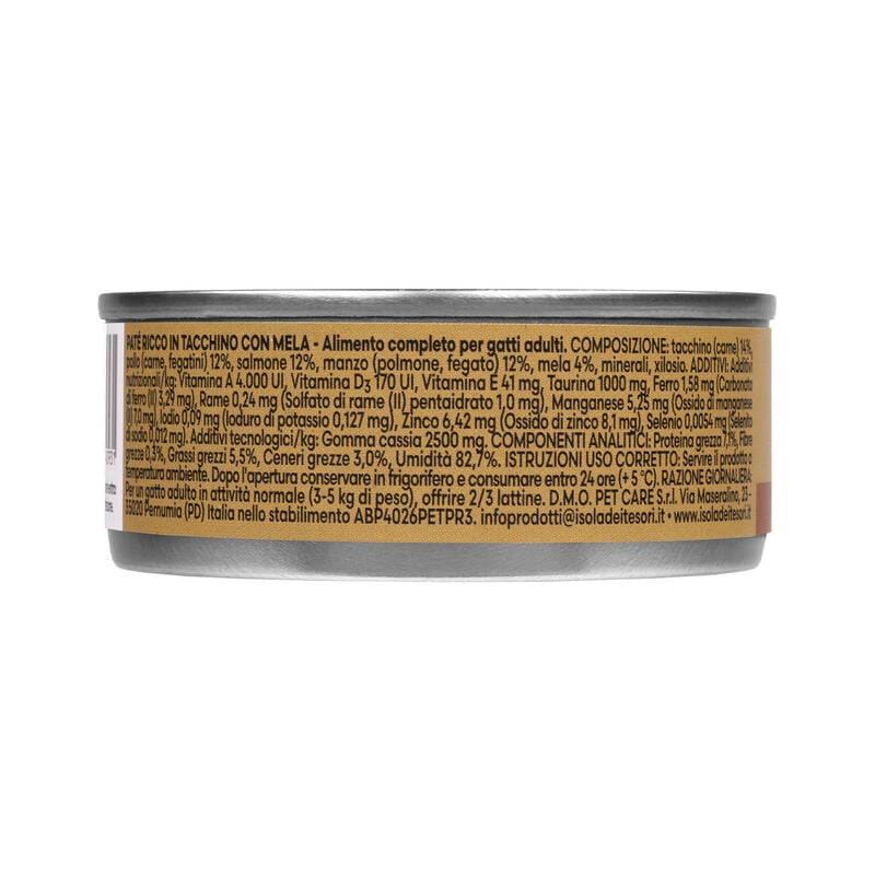 Naturalpet Premium Cat Adult Pat&eacute; ricco in Tacchino con mela 85gr