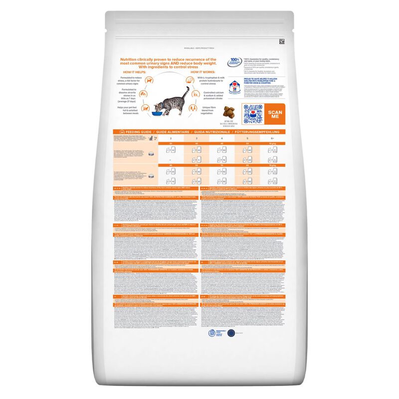 Hill's Prescription Diet Cat c/d Multicare Urinary Stress + Metabolic Obesity con Pollo 1,5 kg