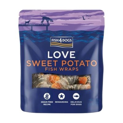 Fish4Dogs Sea Sweet Potato Fish Wraps Snack 100 gr