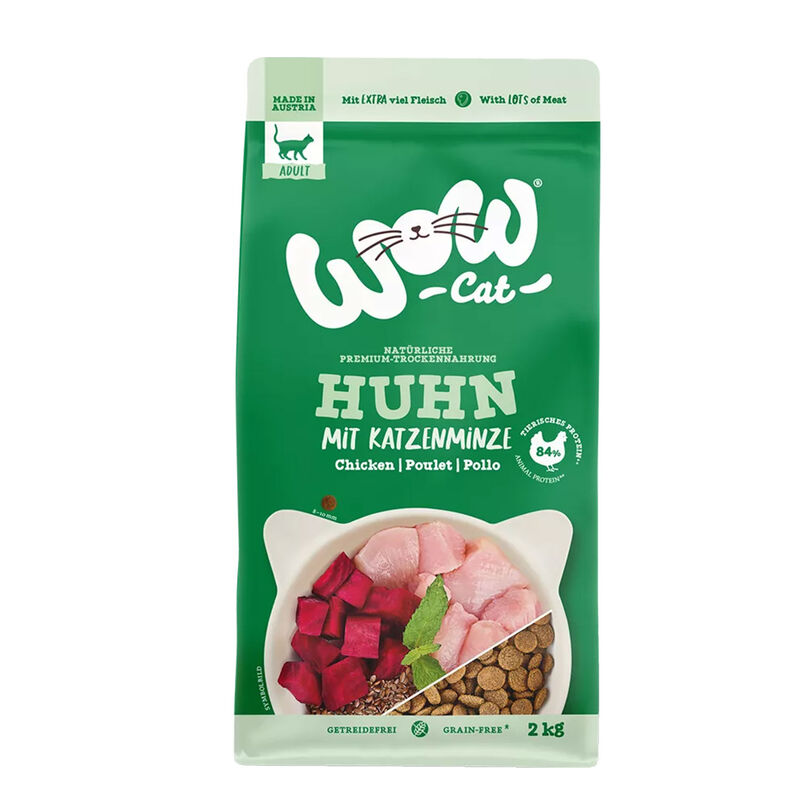 Wow Cat Adult Pollo con Erba Gatta 2 kg