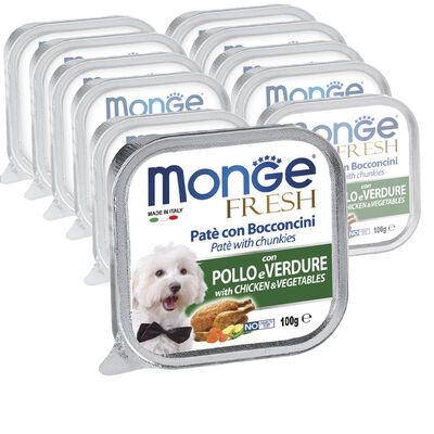 Monge Fresh Dog Adult Pat&eacute; con Bocconcini con Pollo e Verdure 100 gr