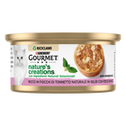 Gourmet Nature's Creation Fiocchi di Tonnetto in gel&eacute;e con Pesce bianco 70gr