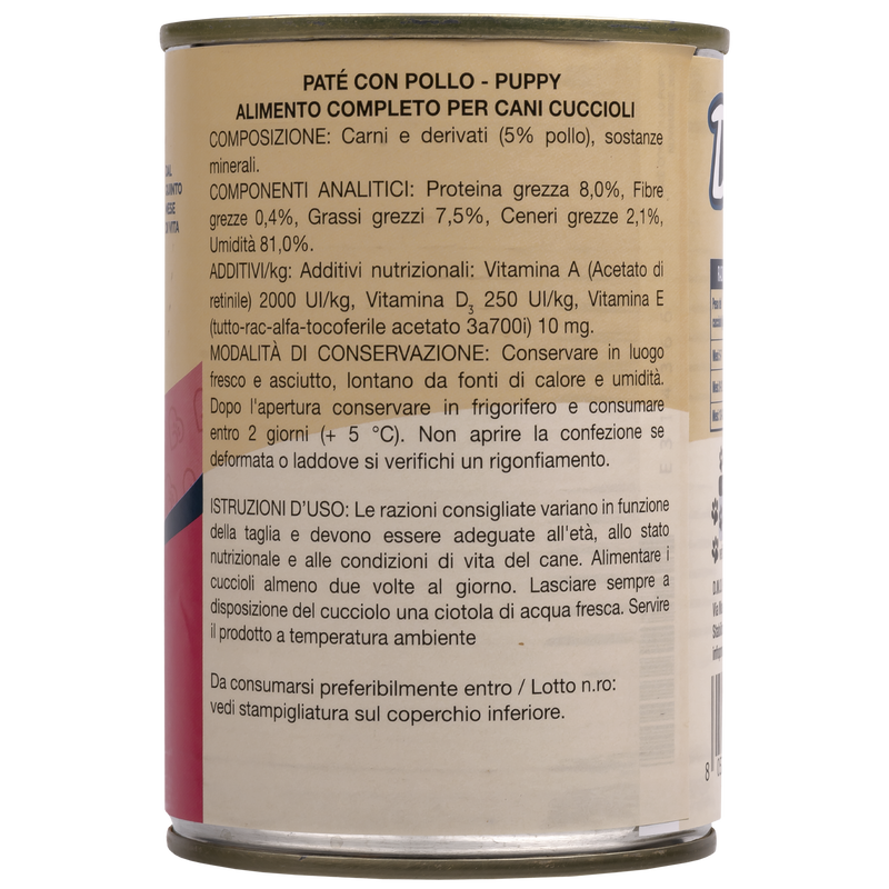 Dag Puppy Pat&eacute; con Pollo 400gr