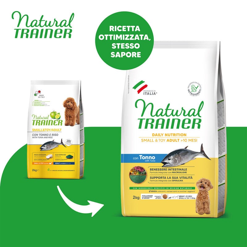 Natural Trainer Daily Nutrition Dog Small&Toy con Tonno 2 kg