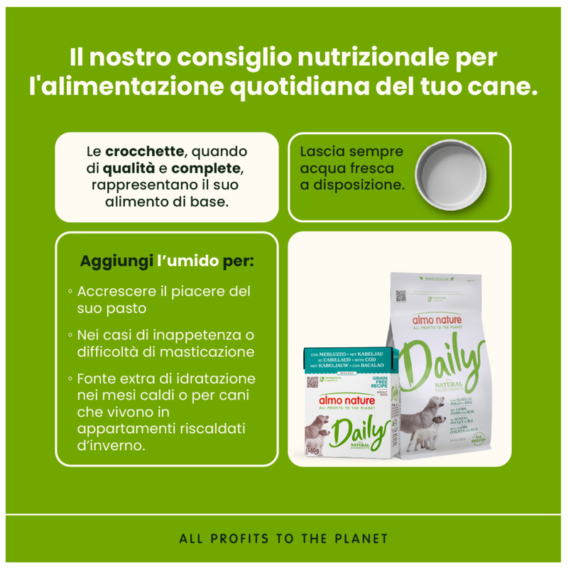 Almo Nature Daily Dog Adult con merluzzo 380gr