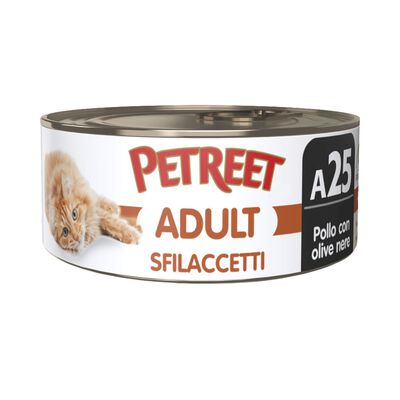 Petreet Cat Sfilaccetti pollo con olive nere 70 gr