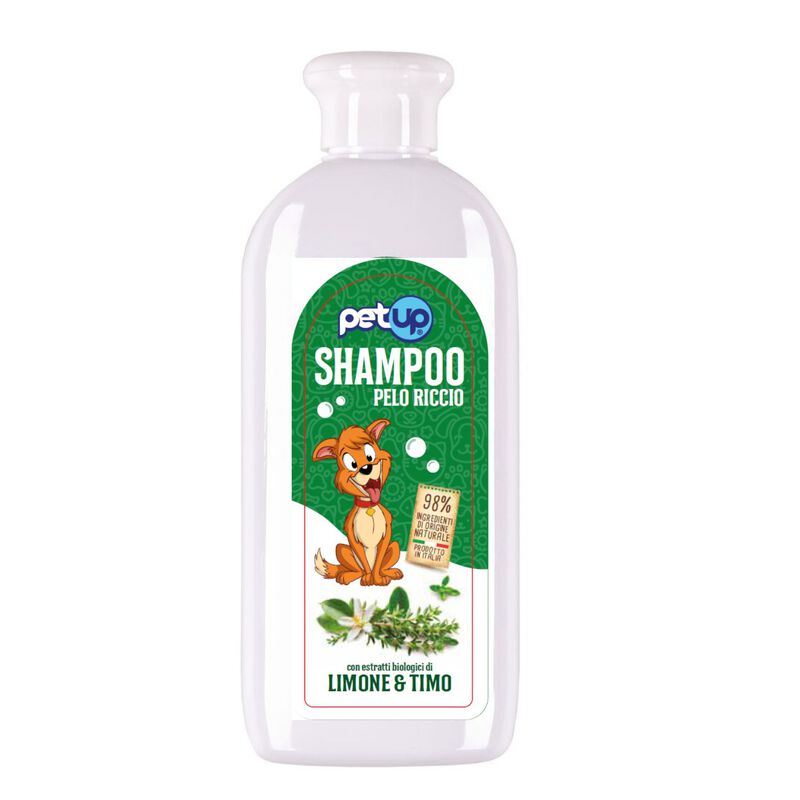 Petup Dog Shampoo per cani con Pelo Riccio con Limone Bio 250 ml