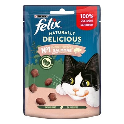 Felix Naturally Delicious Cat Snack con Salmone e Spinaci 50 gr