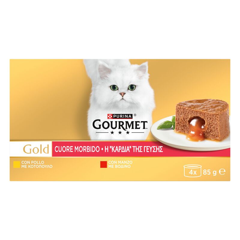 Gourmet Gold Cuore Morbido con Pollo e Manzo 85grx4pz