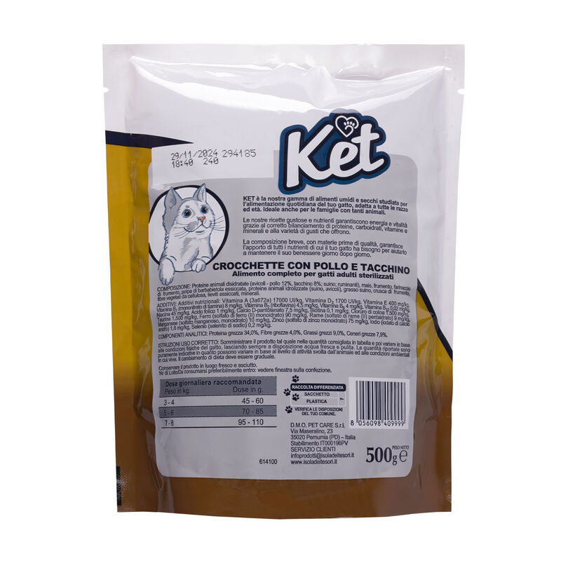 Ket Adult Sterilised Pollo e Tacchino 500 gr