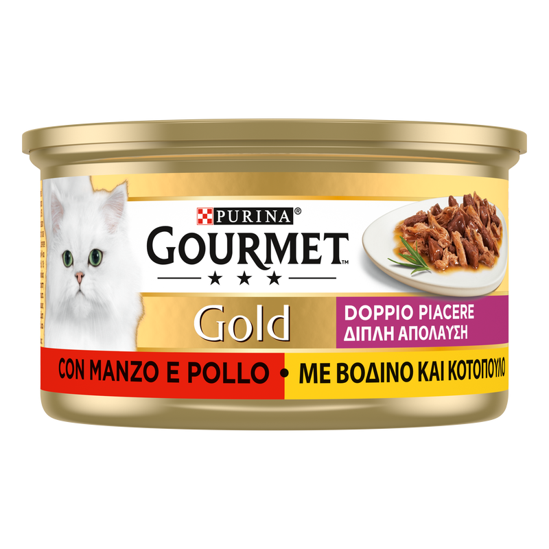 Gourmet Gold Cat Adult Doppio Piacere con Manzo e Pollo 85 gr