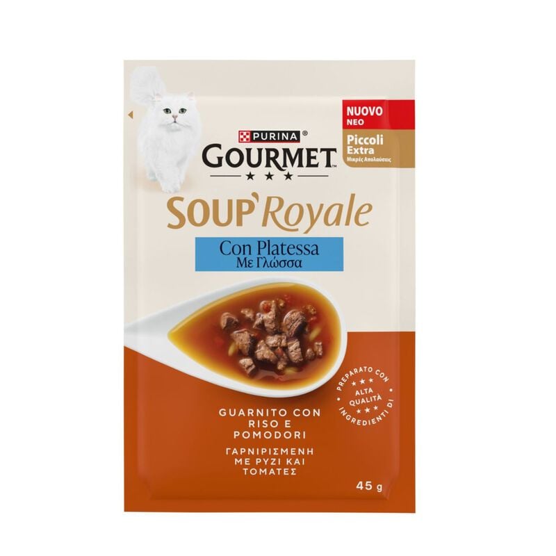 Gourmet Soup Royale cat adult Platessa 45 gr